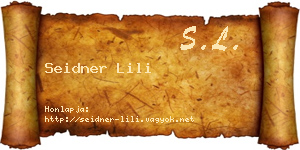 Seidner Lili névjegykártya